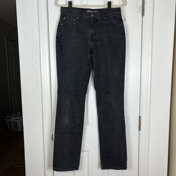 Levi’s Black Denim 505 Straight Leg Jeans - Picture 1 of 7